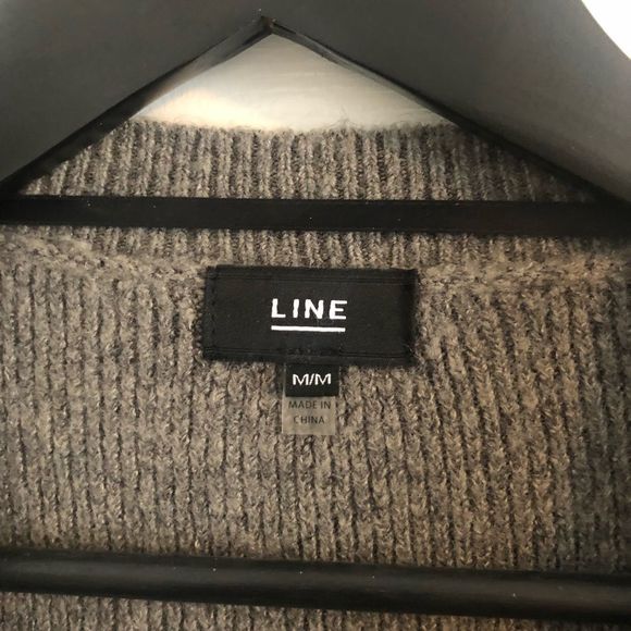Line Knitwear long gray sweater, size M - Picture 3 of 4